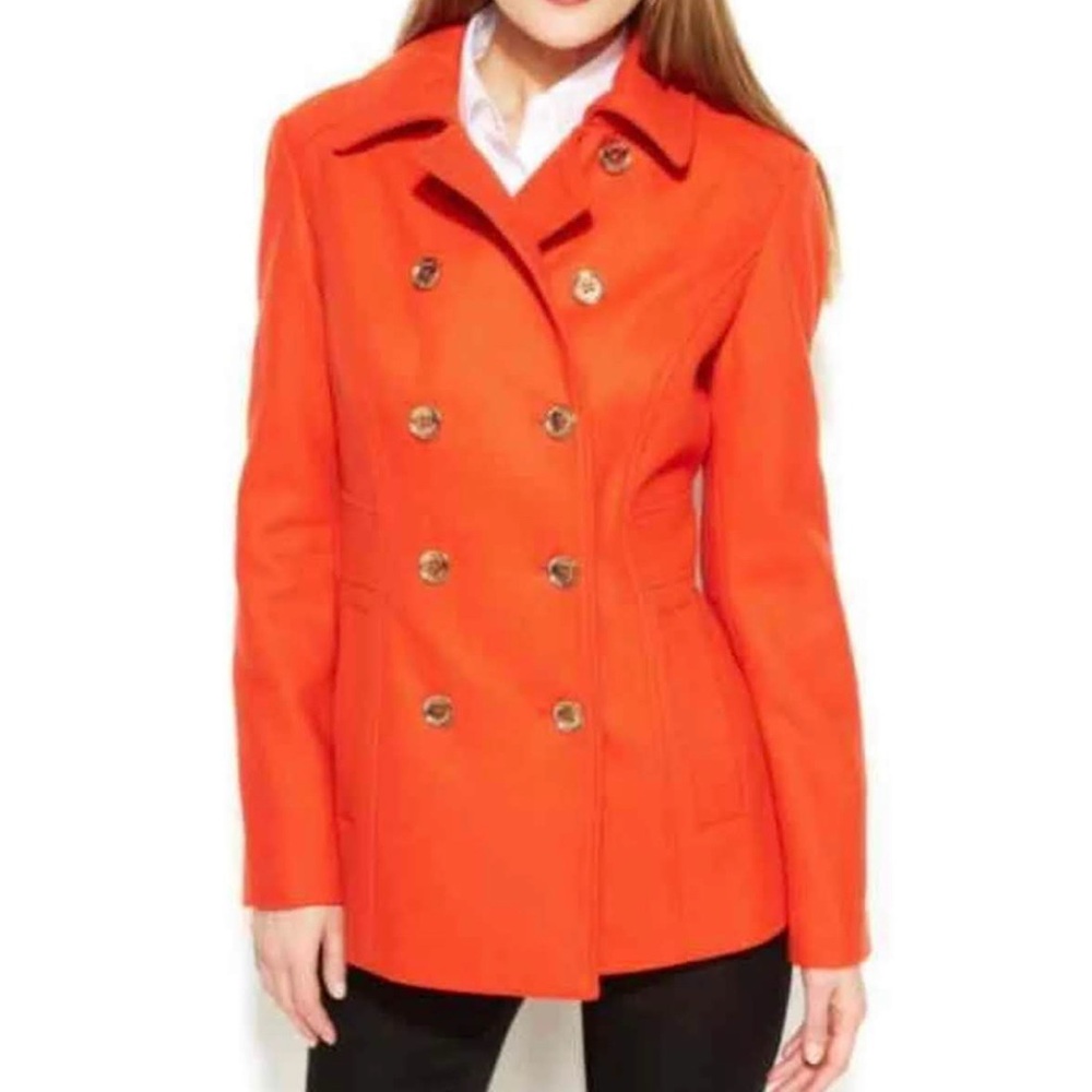 Michael Kors Orange Wool Coat size 8